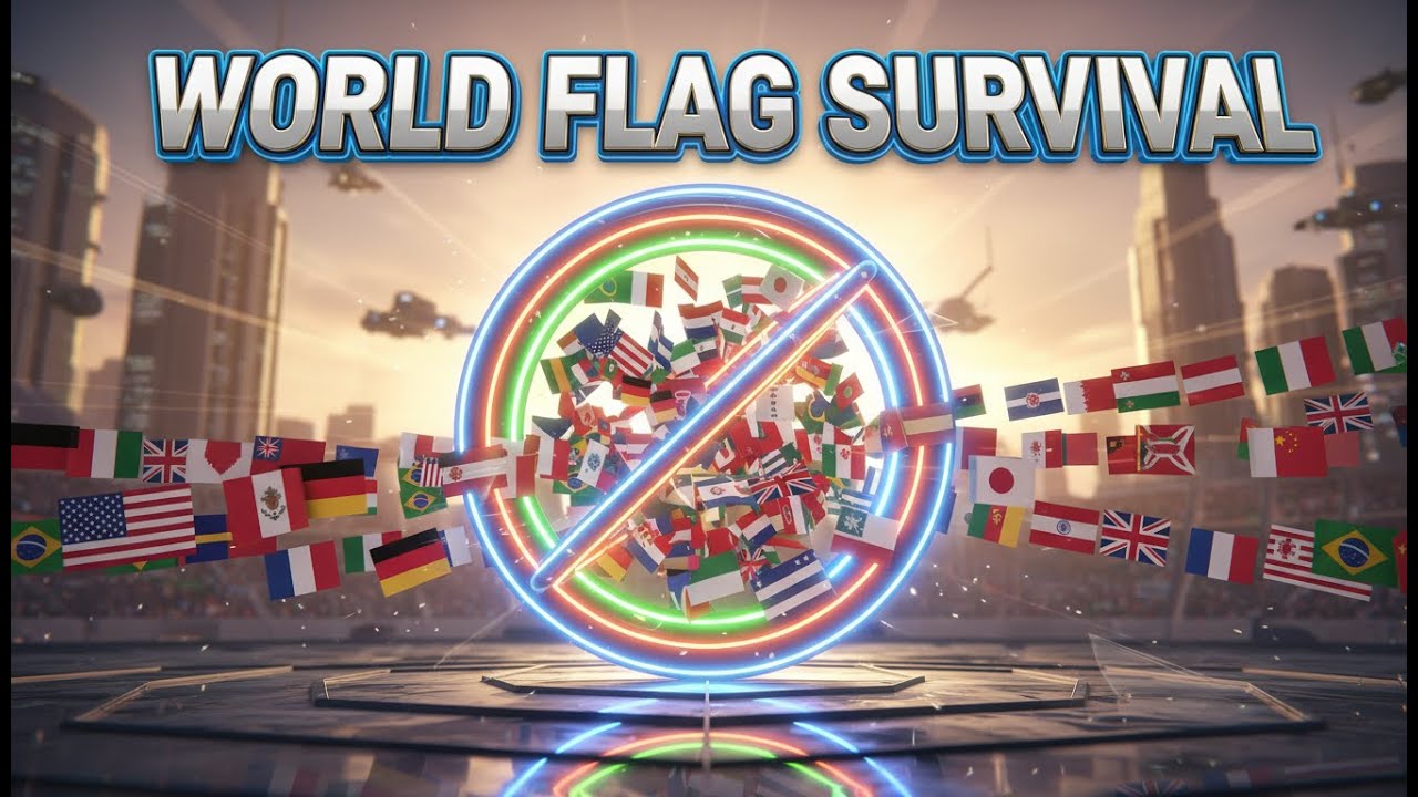 🌍 World Flags Survival | Interactive Physics Tournament 2026 &ndash; Feb 02