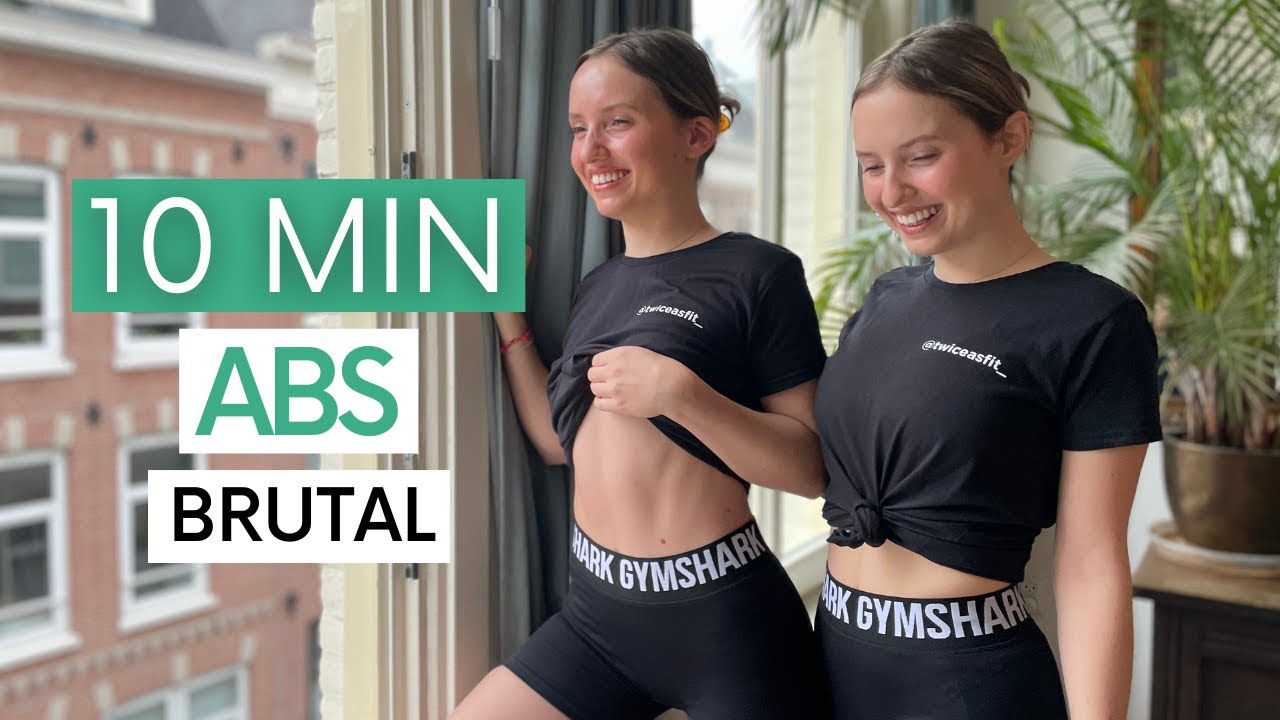 10 MINUTE BRUTAL ABS WORKOUT // No repeat | Twice as Fit