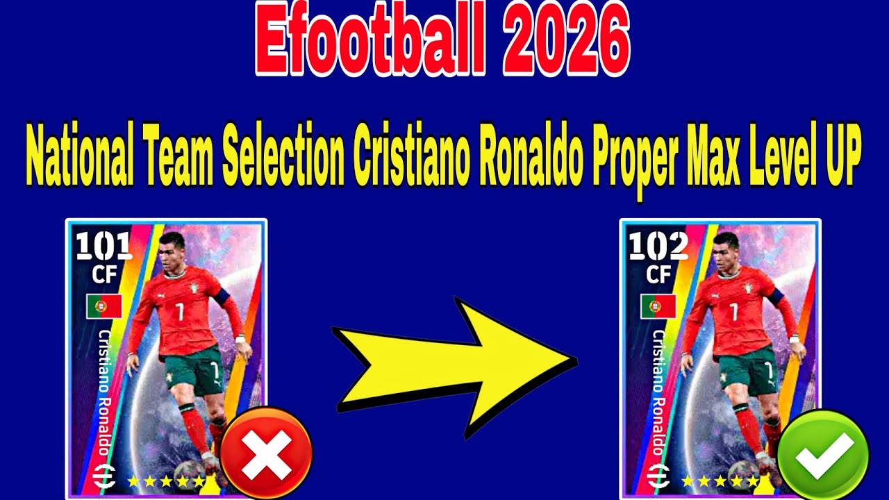 How To Upgrade 102 Rated Cristiano Ronaldo In Efootball 2026 | Ronaldo Max Level Efootball 2026