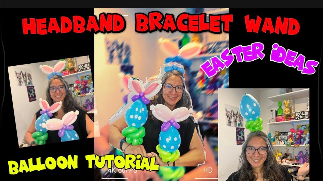 Easter egg bracelet, headband or want balloon tutorial line twisting 