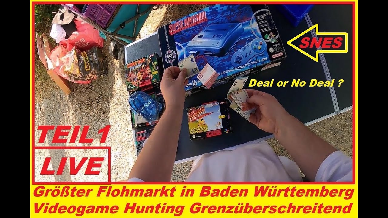 Live vom größten Flohmarkt #05 Baden Württemberg TEIL 1 / Videogame Hunt Grenzüberschreitend D & CH