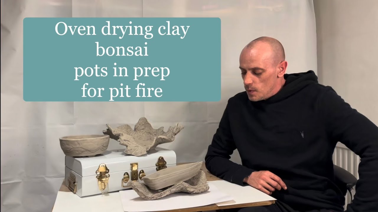 Oven drying bonsai pots in prep for pit fire, @Bonsaicrazy #bonsai #bonsaitree #bonsaiaustralia
