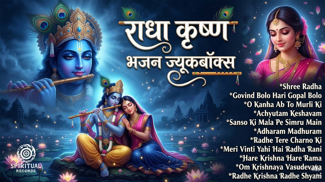 Radha Krishna Beautiful Bhajans 🌸 | Nonstop Bhajan Jukebox | Positive Energy Devotional Songs | 4K