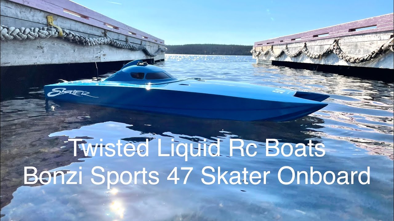 Bonzi Sports 47 Skater Rc Boat Onboard Picture in Picture