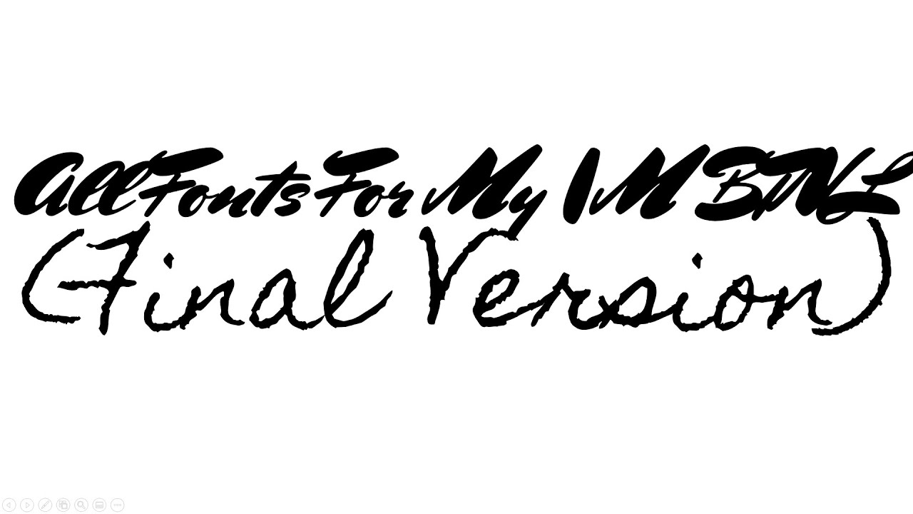 All Fonts For My 1M BTNL Final Version