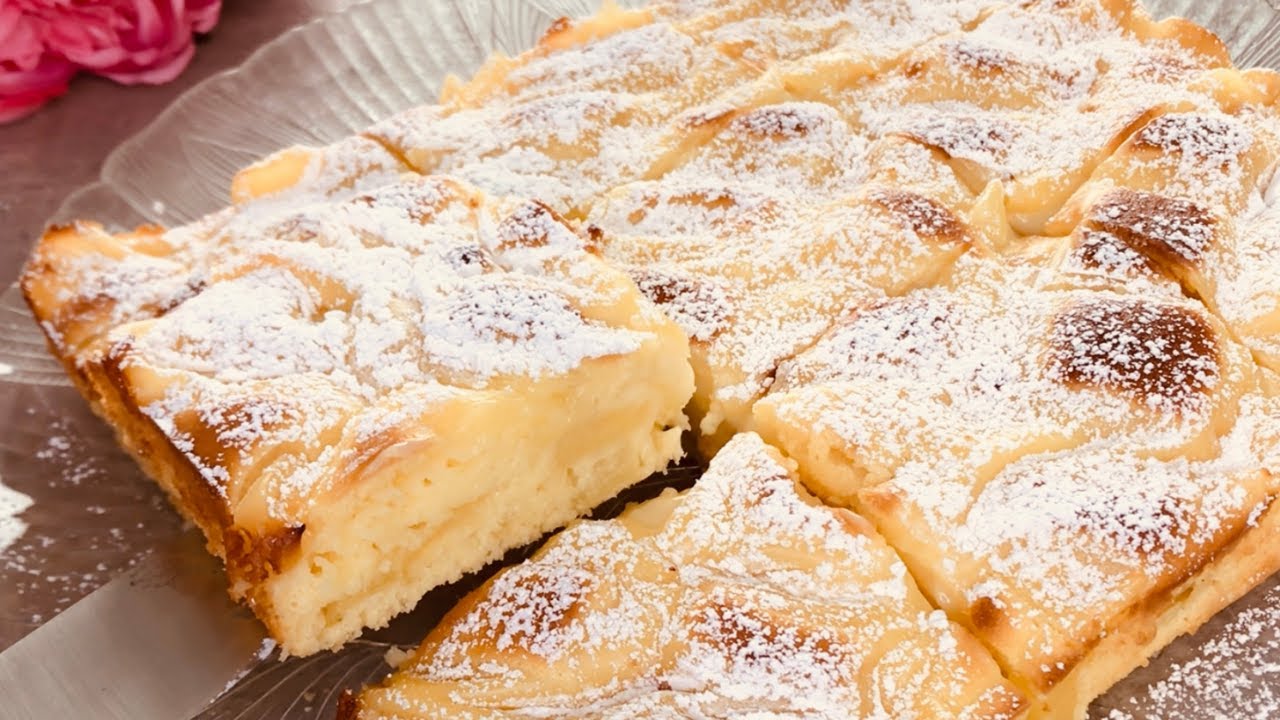 Яблочный пирог с заварным кремом! Быстрый рецепт с 2 яблоками - легкий рецепт вкусного торта # 44