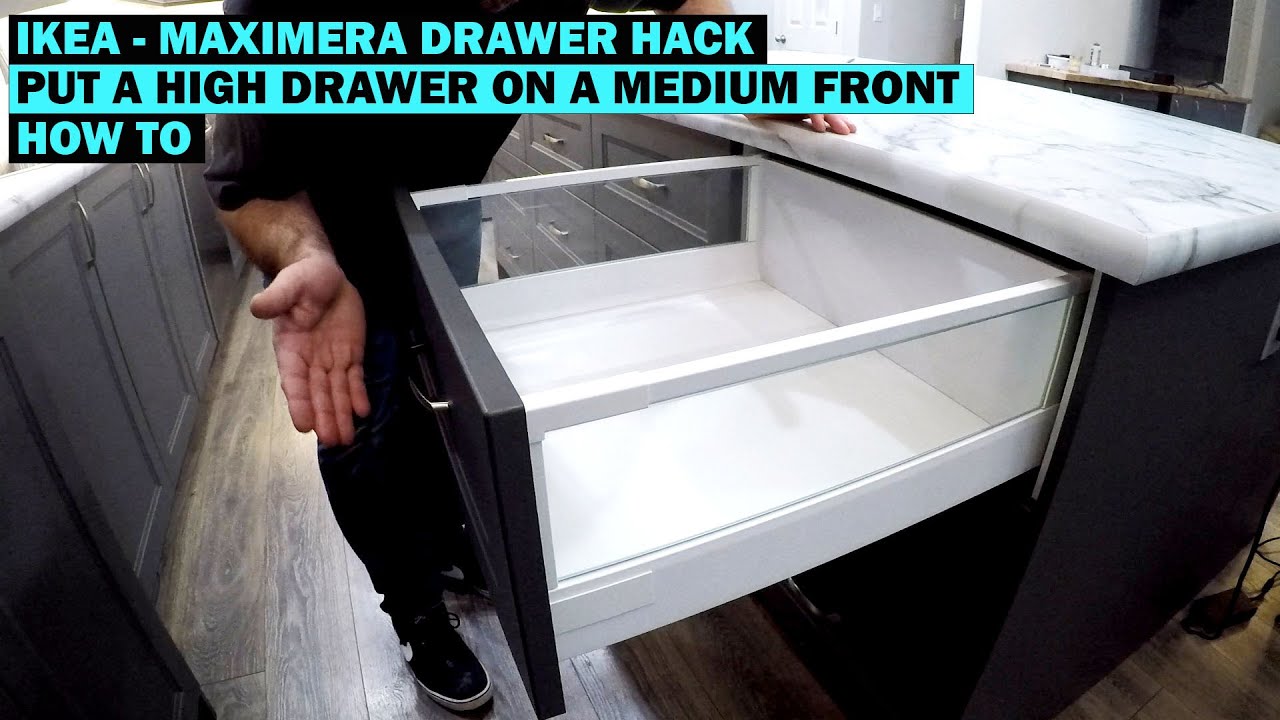 Лайфхак с выдвижным ящиком Ikea Maximera: как установить высокий ящик на средний — инструкция по ...