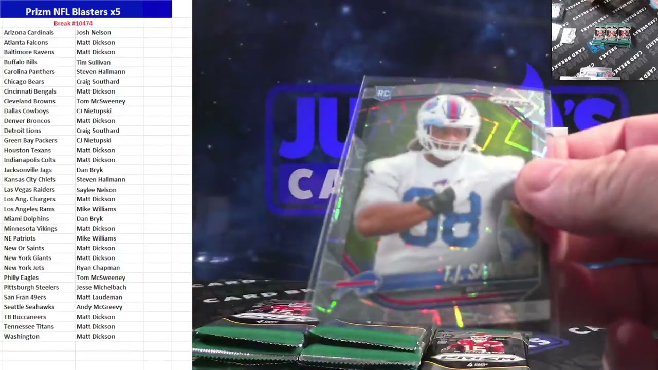 BREAK #10474   Prizm NFL Blasters x5