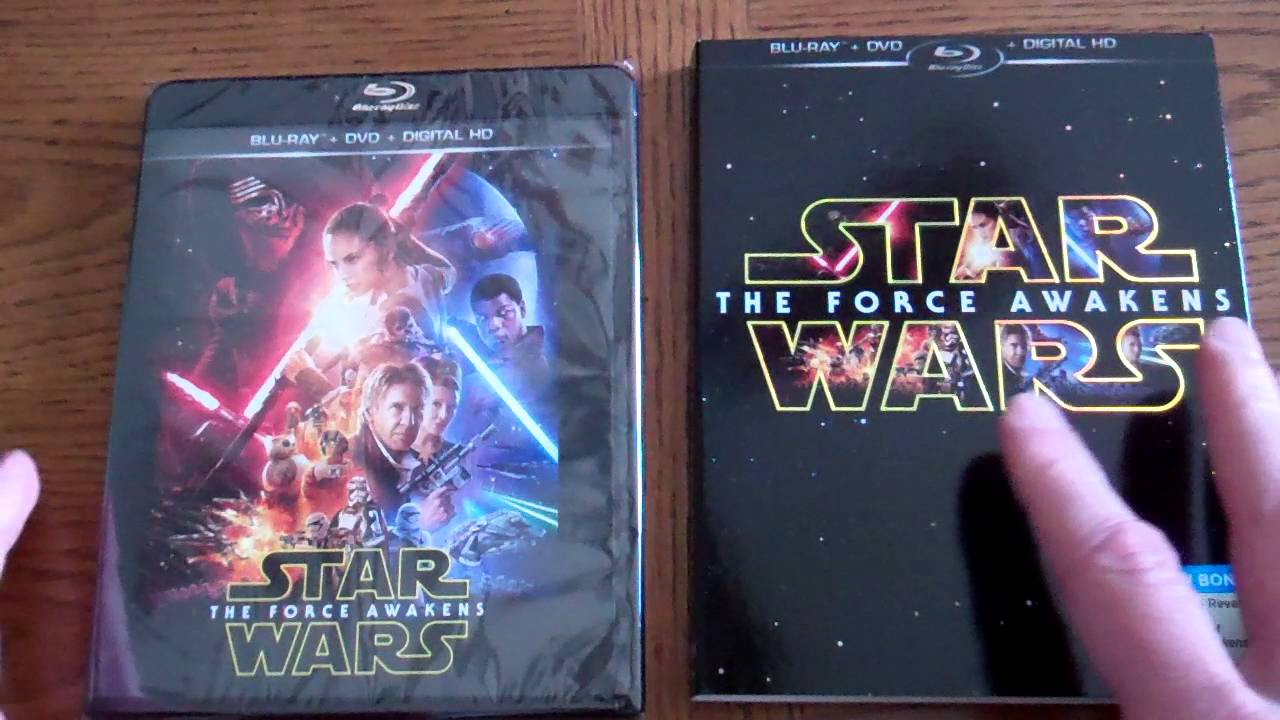 Unboxing Star Wars - THE FORCE AWAKENS Blu-ray + DVD + Digital HD