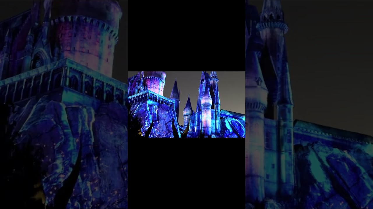 Hogwarts Castle night time show at Universal Island of Adventure #orlandoflorida #indianinusa