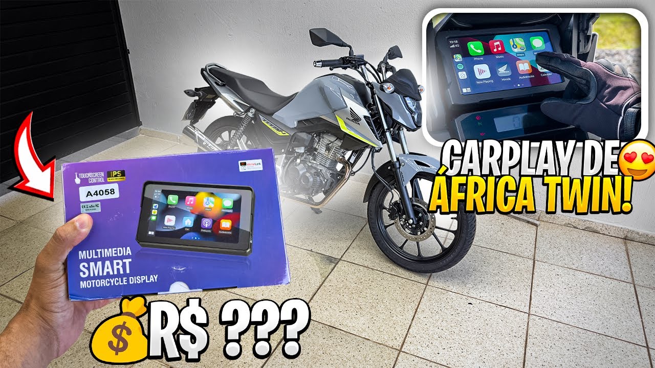 GPS PARA MOTO MAIS BARATO DA INTERNET (CARPLAY) COMPREI TESTEI NA TITAN 160 2026