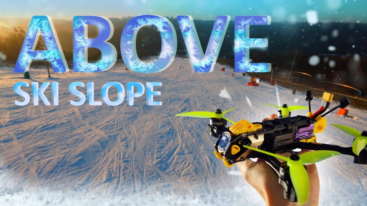 Cinematic flying above SKI SLOPE│CINEMATIC 4K