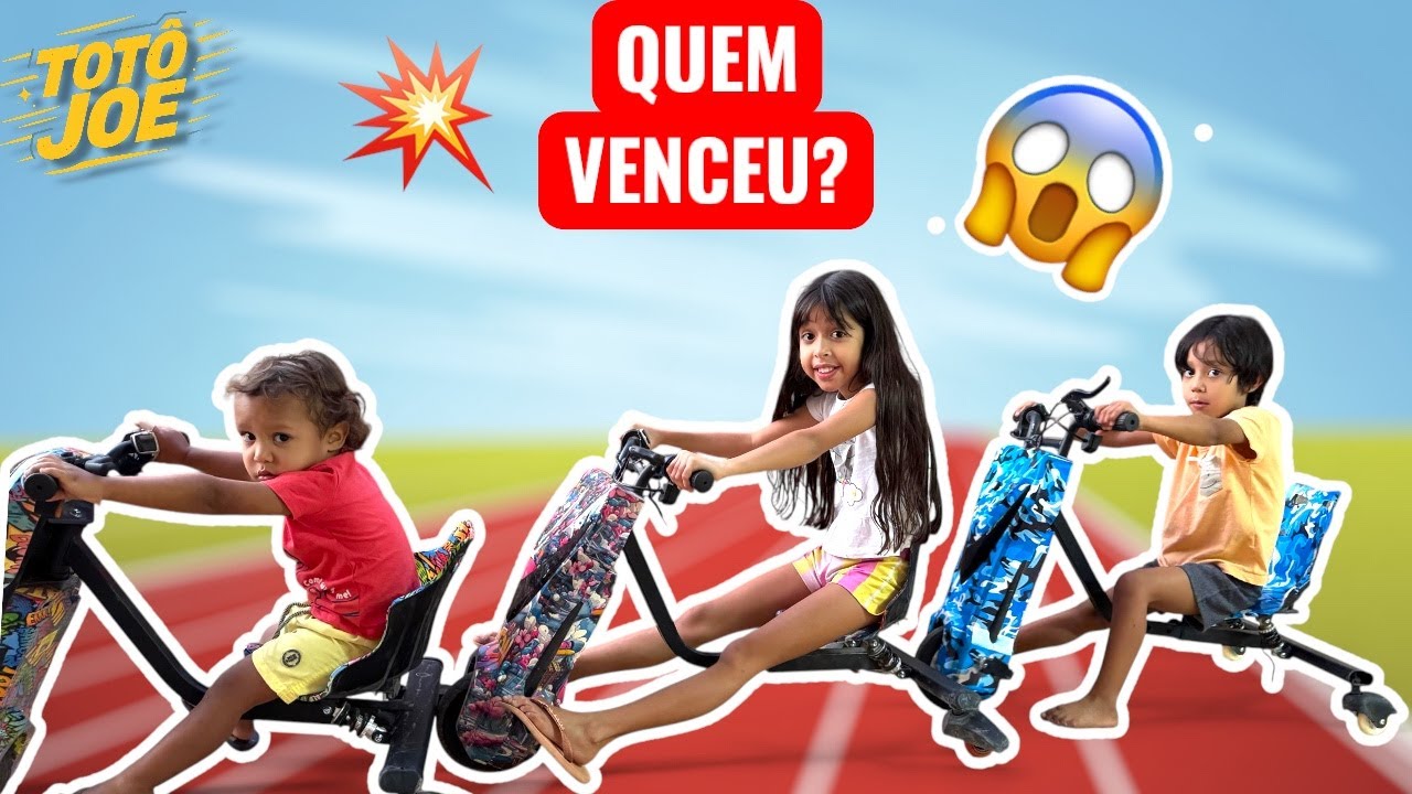 🔥 Pique Pega de Gira Gira! 🚗⚡ Totô no Kart vs Triciclo Drift Elétrico 🏁 Quem Será o Pegador?