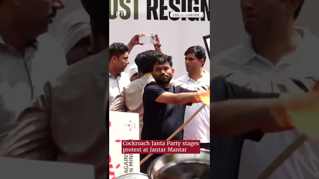 Cockroach Janta Party stages protest at Jantar Mantar