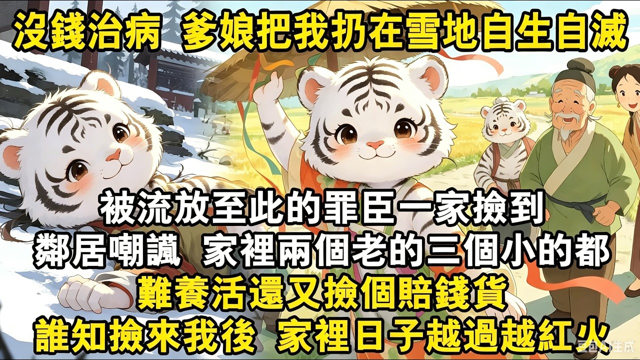 我風寒高燒三日沒錢治爹娘把我扔在雪地裡自生自滅被流放至此的罪臣一家撿到鄰居嘲諷家裡兩個老的三個小的都難養活還又撿個賠錢貨誰知撿來我後 家裡日子越過越紅火#古言 #爽文 #大女主 #打脸 #逆襲 #復仇