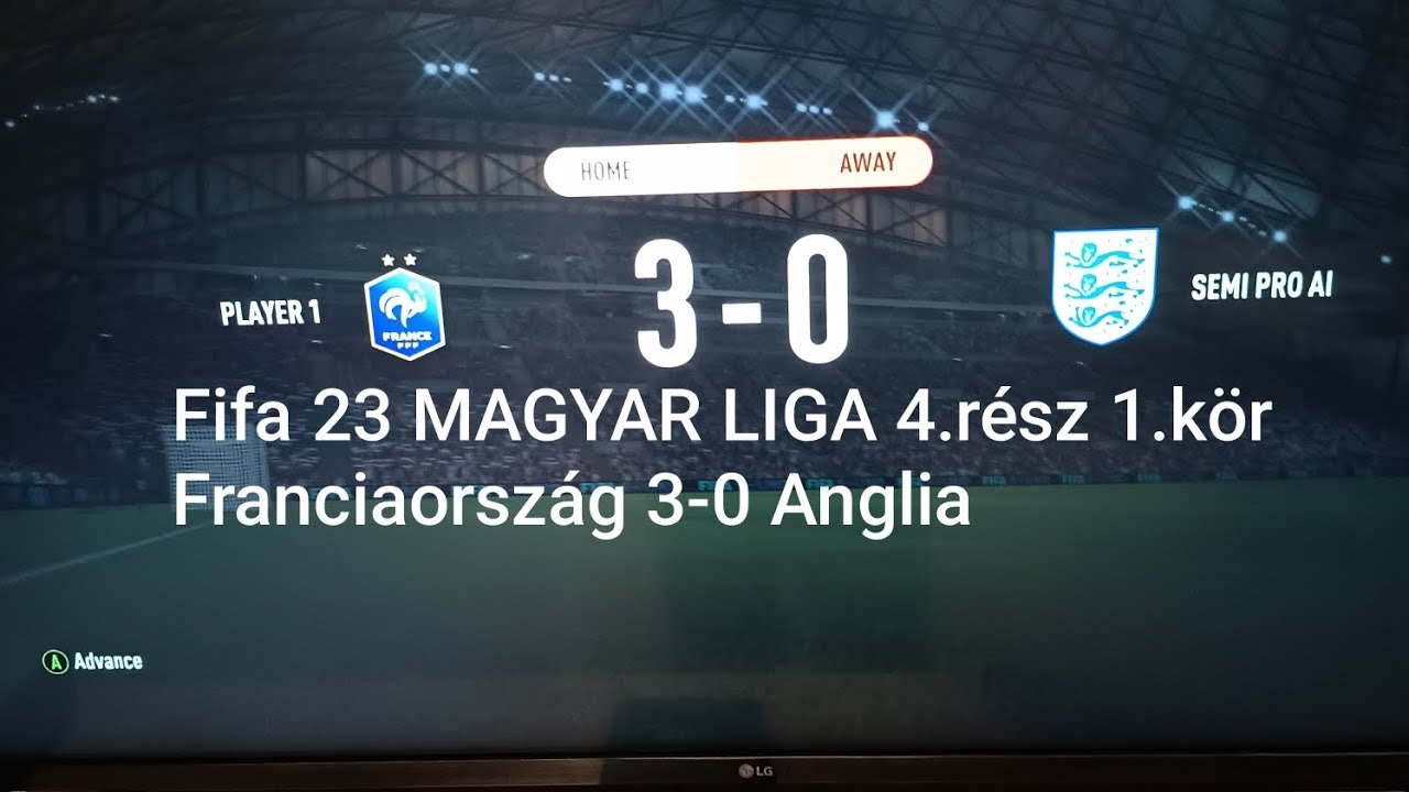 Fifa 23 MAGYAR LIGA 4.rész 1.kör Franciaország 3-0 Anglia 
