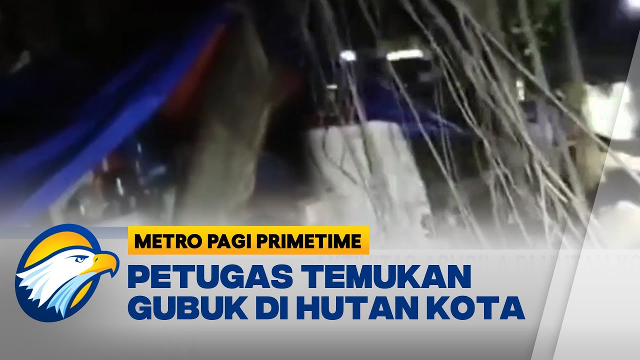 Petugas Razia Temukan Gubuk Liar di Hutan Kota