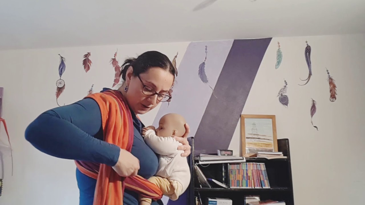 Echarpe tissée, l'enveloppé croisé pour nouveau né