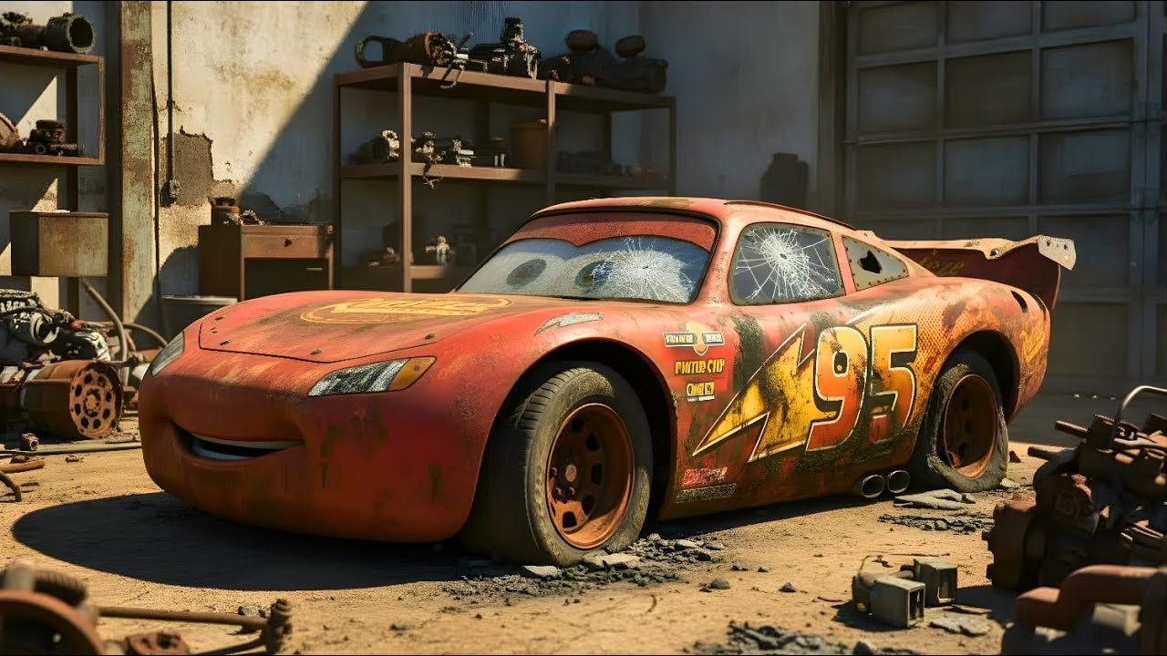 ASMR Car Restoration! Full Restoration of 1992 Burned Lightning McQueen to Brand New in 4K