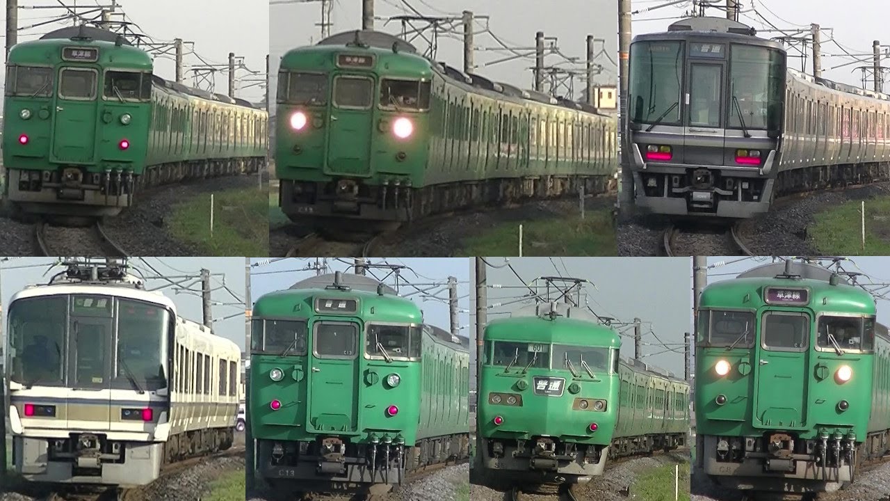 朝の草津線8連運用 113系117系ほか 2021/04/01
