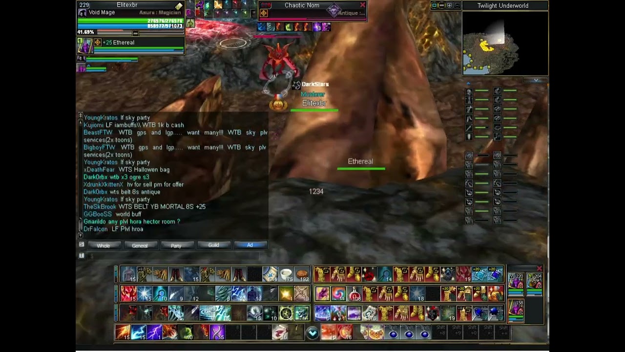 Rappelz- Void Mage Farming Naha's in Twilight