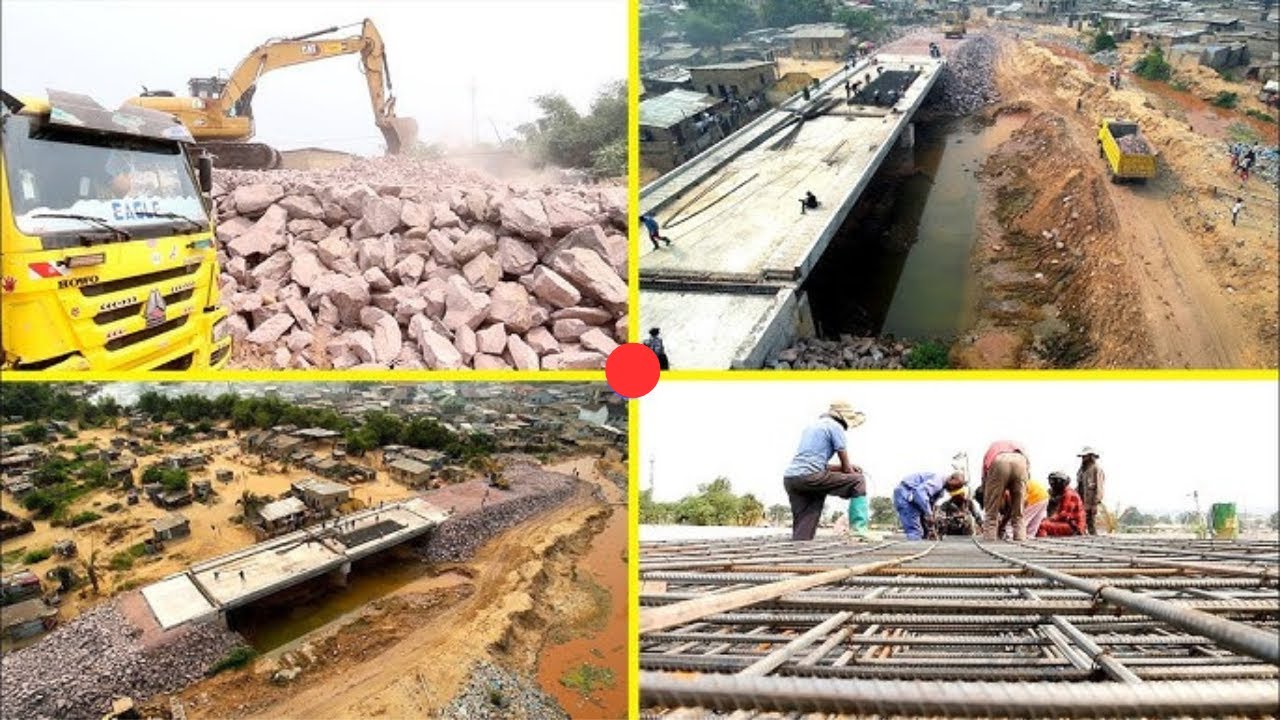 AVANCEE DES TRAVAUX D'INFRASTRUCTURE A KINSESO : LE PONT MODERNE