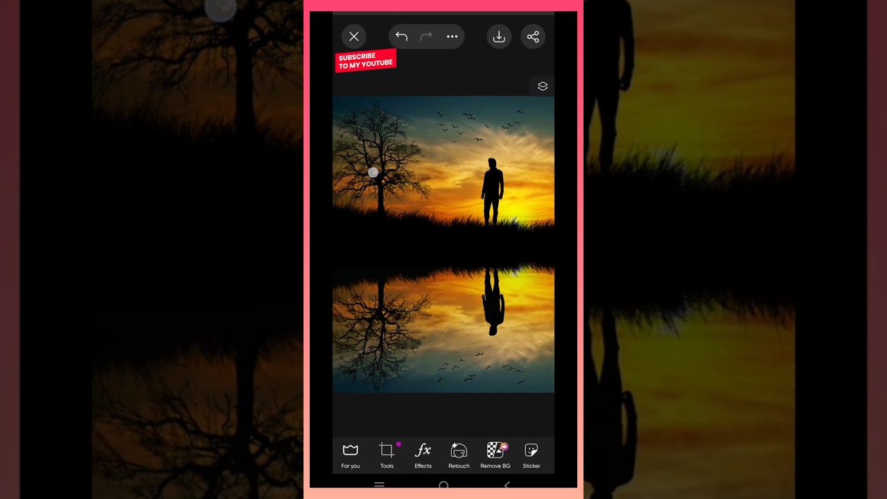 Creative Sunset photo editing tutorial 27 🔥📷 #sunset #picsart #sunsetediting #picsartediting