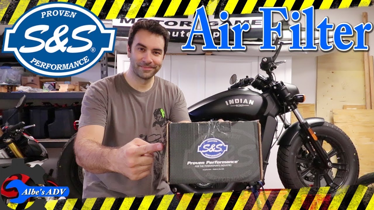 Установка воздушного фильтра S&S на Indian Scout Bobber 2018 года