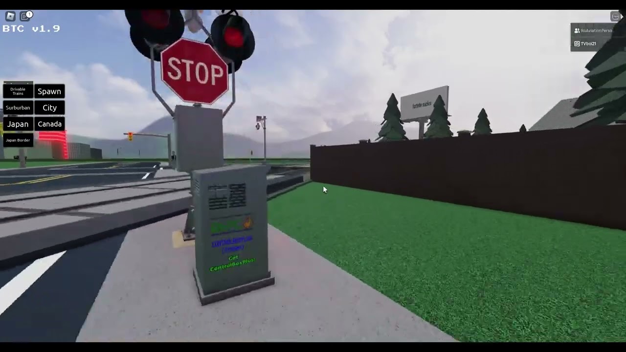 ROBLOX Basic Train Crossings | Driving the Train and filming trains