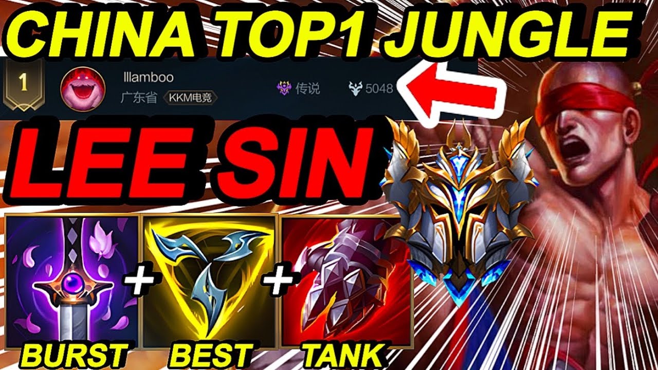 Wild Rift China Lee Sin Jungle - Top1 Player - Sovereign 163LP Rank Gameplay - Best Build Runes