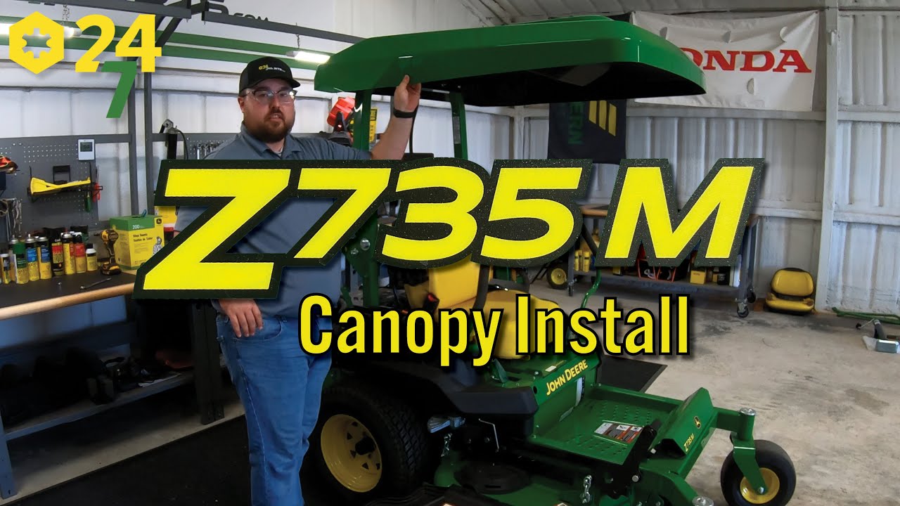 How to Install Deluxe Canopy w/Fan on John Deere Z735M Ztrack Mower