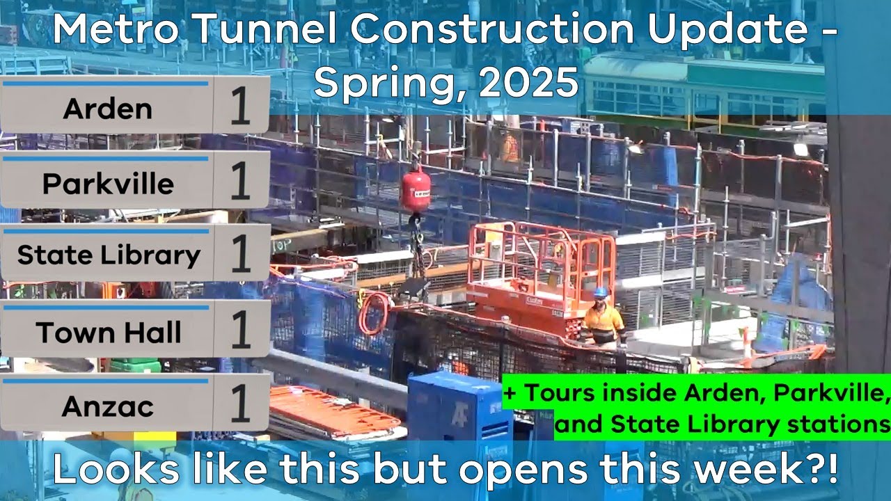 Новости строительства тоннелей метро, ​​весна 2025 г. (Melbourne Railway Vlog 251)