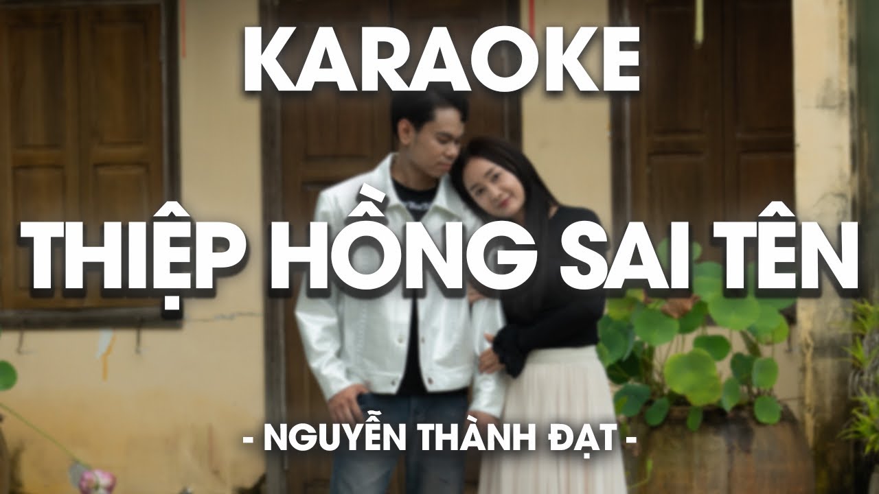 Karaoke - Thiệp Hồng Sai Tên - Nguyễn Thành Đạt | BEAT CO BÈ DỄ HÁT