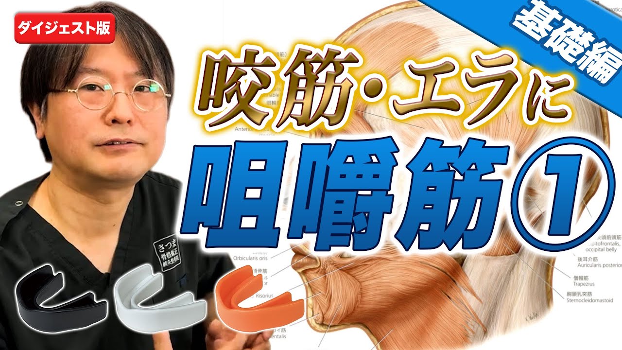 【ダイジェスト版】咬筋・エラに 咀嚼筋① 基礎編[さつま式YouTube講義Vol.20]
