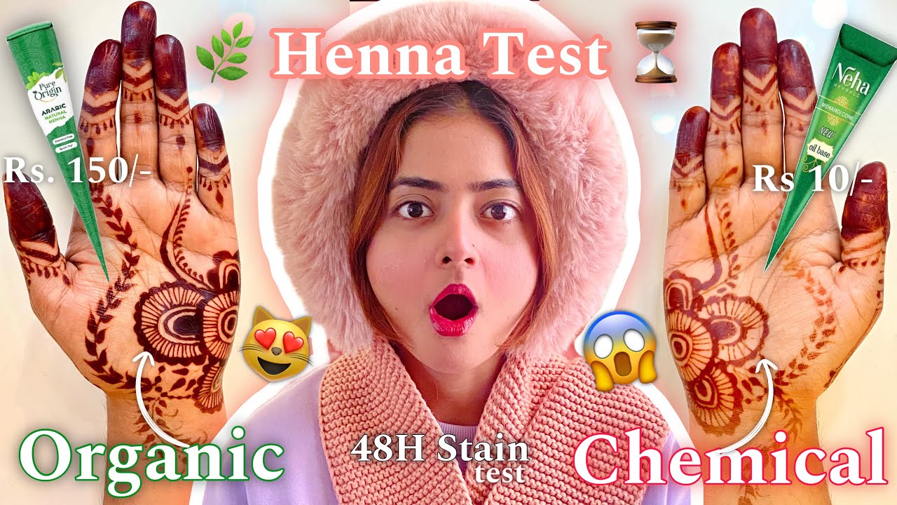 Organic Henna VS Chemical Henna 🌿 48Hour Stain Test *SHOCKING* Results 😱 Mehndi Lovers *must watch*