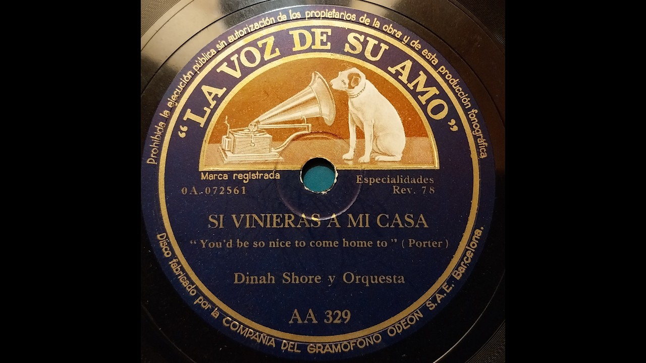 SI VINIERAS A MI CASA   (You’d Be So Nice to Come Home To) - Dinah Shore amb orquestra
