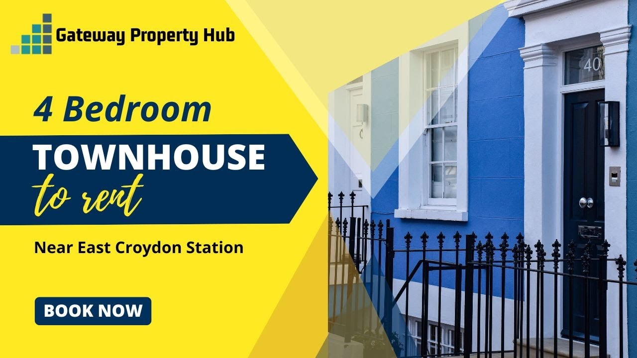 🏡 Spacious 4-Bedroom Townhouse | East Croydon | Garage, Parking & Garden! 🚉🌳