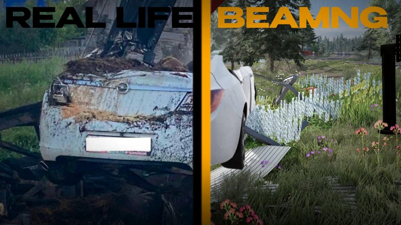 Аварии на реальных событиях в BeamNG.Drive #4
