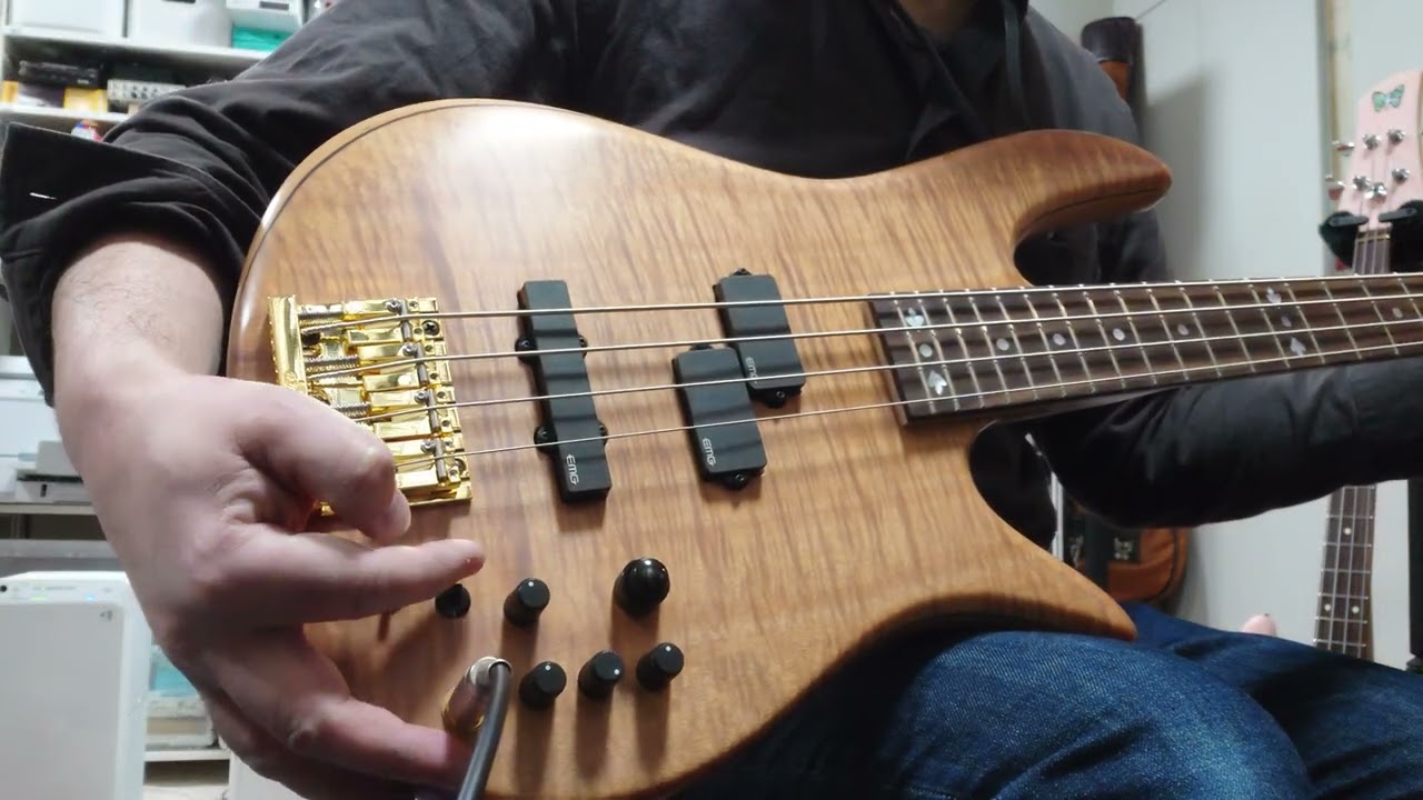 Fodera Victor Wooten Classic Monarch 4 Deluxe Custom Flame Koa DEMO