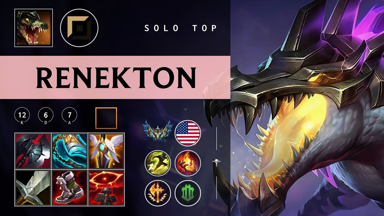 Renekton Top vs Gnar - NA Challenger Patch 26.02