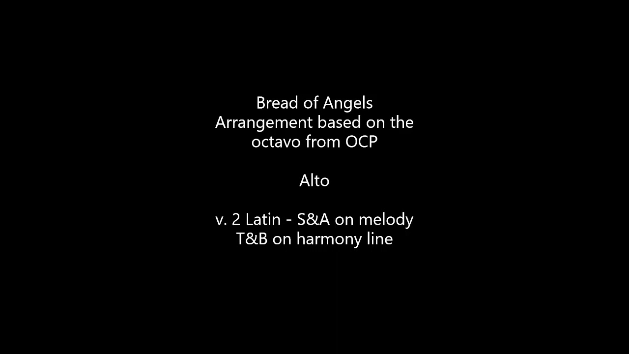 Bread of Angels - Choral - Alto