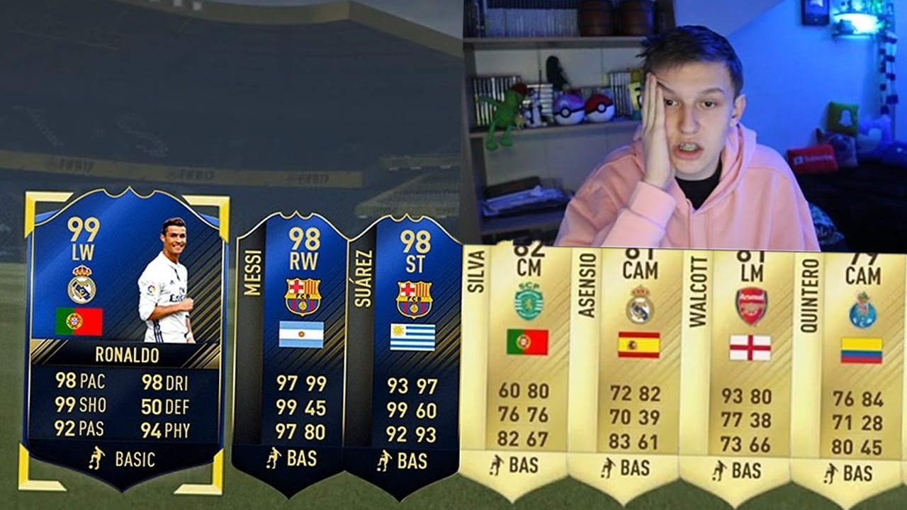 FIFA 17 - TOTY MESSI & TOTY RONALDO PACK OPENING CHALLENGE