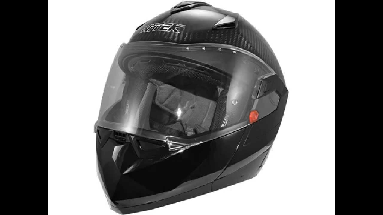 Nitek Carbon Fiber Diamond Street Motorcycle Helmet