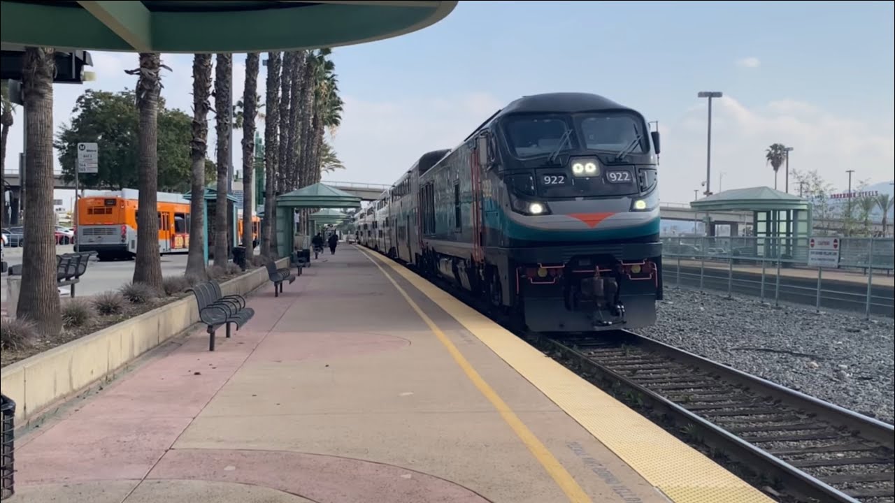 Amtrak and Metrolink in Downtown Burbank, California 