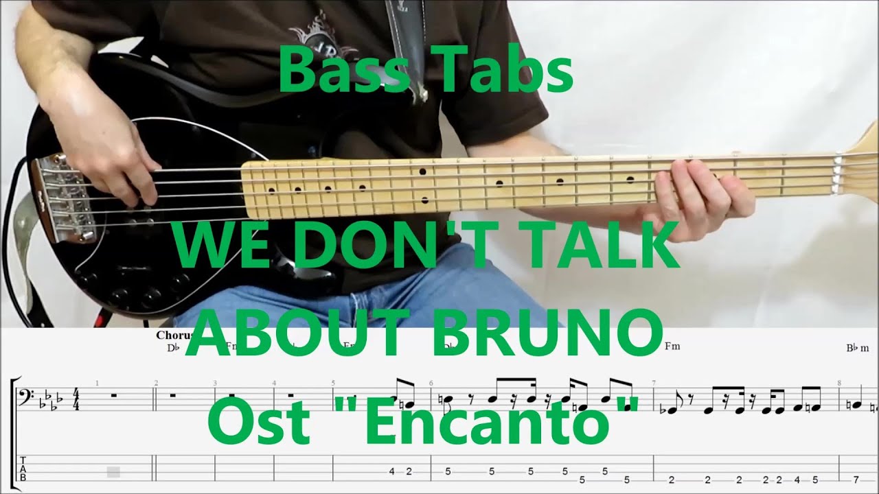 Ost Encanto - We Don't Talk About Bruno (BASS COVER TABS)