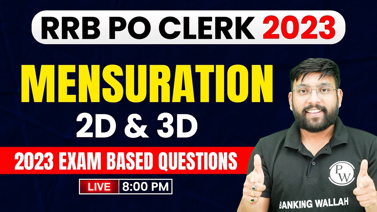 Mensuration 2D & 3D | Arithmetic for Bank Exam | IBPS RRB PO & Clerk 2023 | Maths By Arun Sir