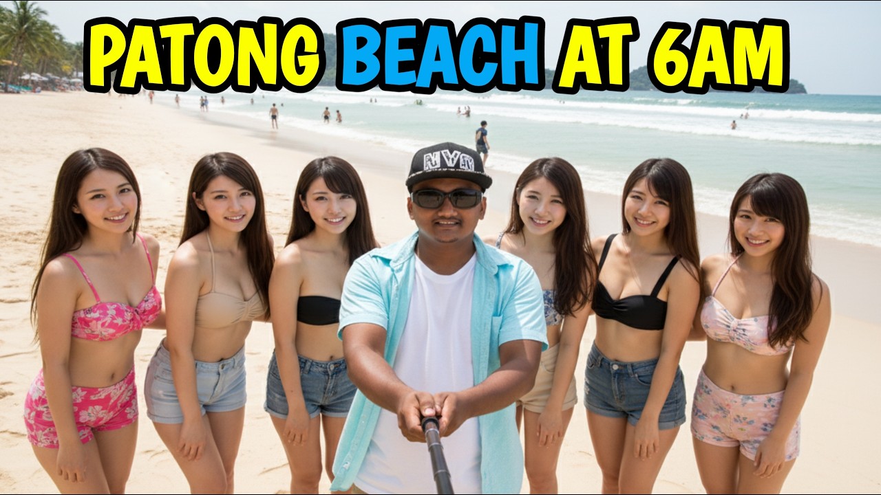 Patong Beach Sunrise Walk | Exploring South Freedom Beach Phuket Thailand