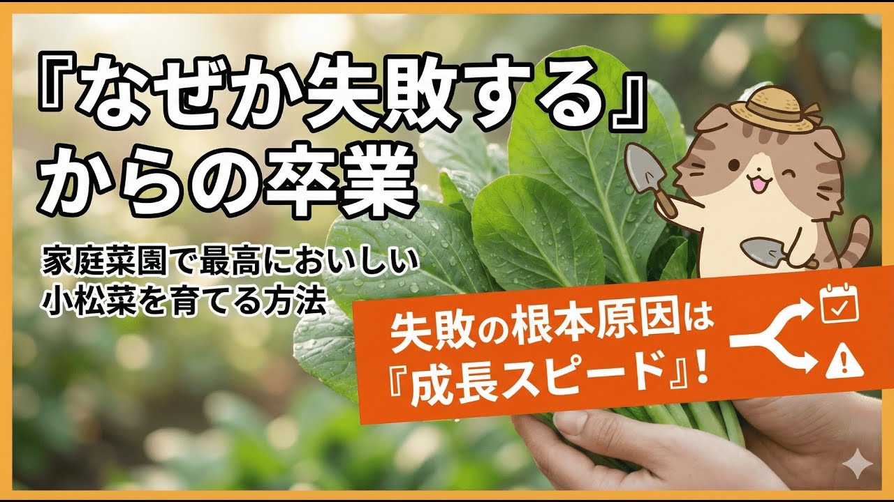 小松菜が育たない原因と対策｜大きくならない・虫・苦い失敗を徹底解説【家庭菜園】