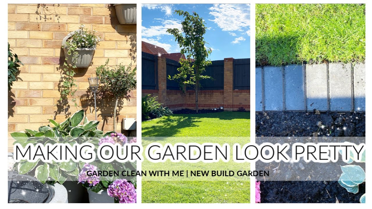 MAKING OUR GARDEN LOOK PRETTY | Garden Clean With Me | New Build | Persimmon Homes | House Vlog