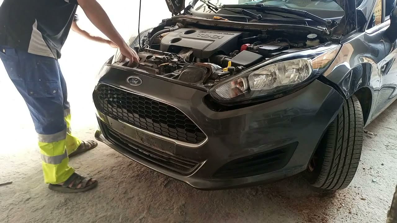 إصلاح الصدمات في #FORD_FIESTA إصلاح وصباغة فورد CAR REPAIR FORD FIESTA